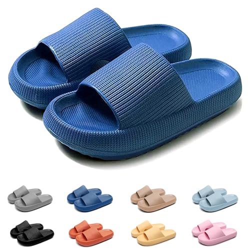 Badeschuhe,Original Hausschuhe Superweiche kuschelige Wolke Schlappen Weich rutschfest Badelatschen,Schnell trocknende Wolken Kissen Hausschuhe,Sommer Pantoletten Cozy Cloud Slides Indoor/Outdoor von Generic