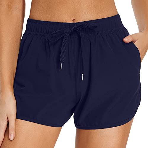 Badeshorts Damen Badehose Schnell Trocknendes Boardshorts mit Futter UV-Schutz Bikini Shorts mit Tasche Sommer Wassersport Schwimmshorts Sporthose Kurze Schwimm Shorts für Damen Schwimmunterteil von Generic