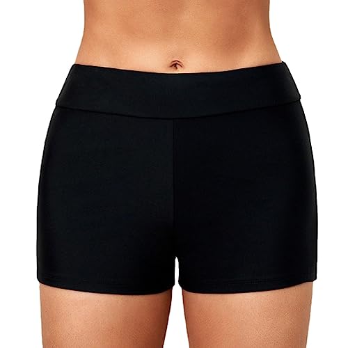 Badeshorts Damen Bauchkontrolle Schwimmshorts Schnell Trocknend Boardshorts Schwimmunterteil Damen Badeshorts Kurze Badehose Schwimmshorts Wassersport Strand Shorts Schwimmhose von Generic