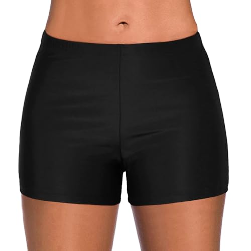 Badeshorts Damen Bauchweg Badehose Damen Hgih Waist Bikini Hose Schwarz Retro Schwimmshorts Basic Bikinihose mit hoher Taille Strandshorts Tankini-Shorts Sexy Badeanzug Strandmode Boardshorts Badeshorts Damen Bauchweg Badehose Damen Hgih Waist Bikini Hose Schwarz Retro Schwimmshorts Basic Bikinihose mit hoher Taille Strandshorts Tankini-Shorts Sexy Badeanzug Strandmode Boardshorts von Generic