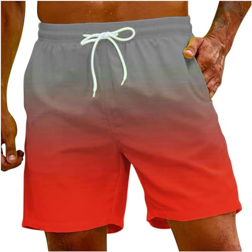 Badeshorts Herren Badehose Männer Schnelltrocknend Schwimmhose Boardshorts Herren Schwimmshort Herren Farbverlauf Kurze Hosen Men Lässig Strandhose Shorts mit Verstellbarem Tunnelzug von Generic