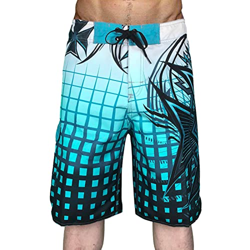 Badeshorts Herren Herren Badehose Lässige Bunt Badeshorts Knielang Lang Schnelltrocknend Boardshorts Mit Mesh-Futter Verstellbarem Tunnelzug Badehose für Herren von Generic