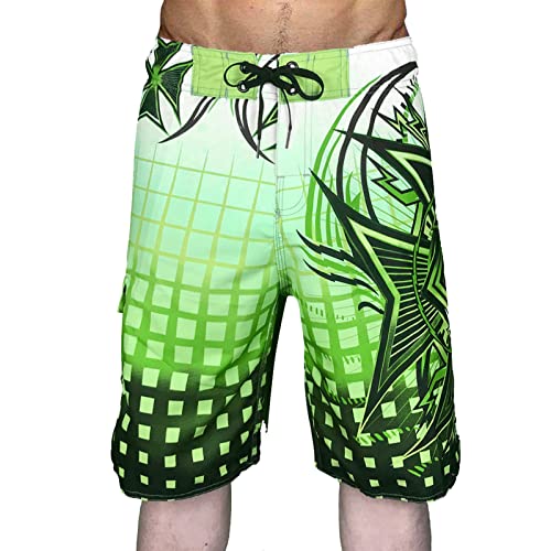 Badeshorts Herren Herren Badehose Lässige Bunt Badeshorts Knielang Lang Schnelltrocknend Boardshorts Mit Mesh-Futter Verstellbarem Tunnelzug Badehose für Herren von Generic