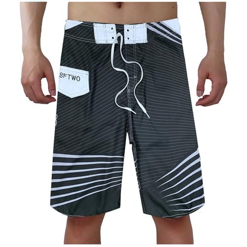Badeshorts Herren Lang Badehose Baggy Freizeit Boardshorts Knielang Schnelltrocknend Swimming Shorts mit Verstellbar Tunnelzug Beachshorts Strandshorts für Surf Strandurlaub von Generic