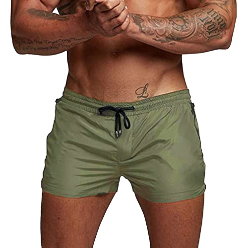 Badeshorts für Herren, Badehosen Kurz Badehose Männer Schwimmhose Boxer Badepants Wassersport Kurze Hose Schnelltrocknend Schwimmshorts mit Reissverschluss von Generic