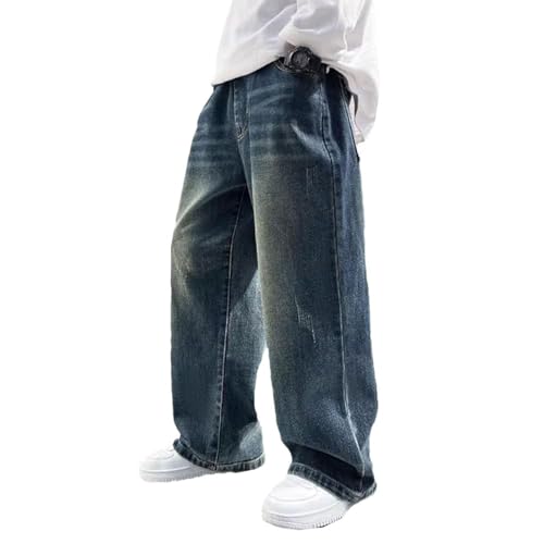 Baggy Fit Jeans Jungen Weite Bein Loose Fit Denim Hosen mit Elastischem Bund und Taschen Kinder Relaxed Lässige Jeanshose Mode Stretch Streetwear Frühling Freizeithose Baggy Fit Jeans Jungen Weite Bein Loose Fit Denim Hosen mit Elastischem Bund und Taschen Kinder Relaxed Lässige Jeanshose Mode Stretch Streetwear Frühling Freizeithose von Generic