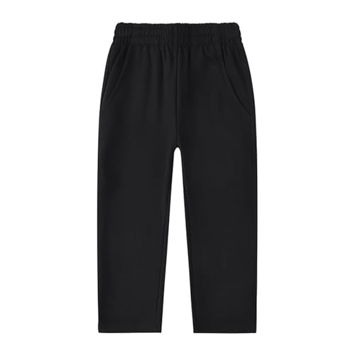 Baggy Jeanshose Junge Straight Jeans Kinder Basic Einfarbig Sweatpants Elastische Taille SüßE Baby Haushose Baumwolle Freizeithose Disco Kostüm Hip Hop von Generic