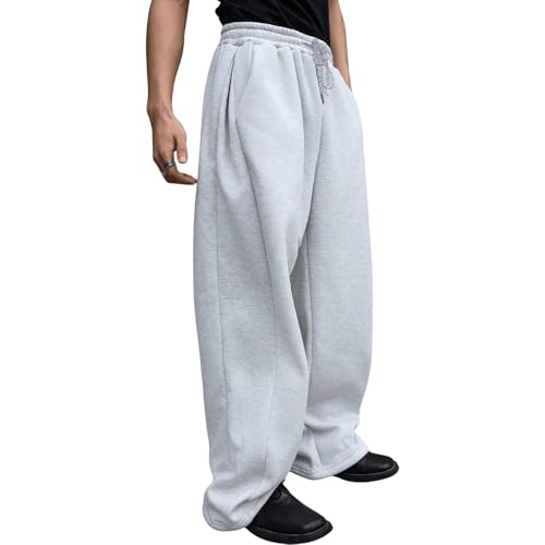 Baggy Jogginghose Herren Breite Jogging Hose Weites Bein Baumwolle Elastische Taille Sweatpants, Sporthose Graue Elastische Taille Jogging Hose Lang Sporthose Sweat Pants Männer Sweathose Baggy Jogginghose Herren Breite Jogging Hose Weites Bein Baumwolle Elastische Taille Sweatpants, Sporthose Graue Elastische Taille Jogging Hose Lang Sporthose Sweat Pants Männer Sweathose von Generic