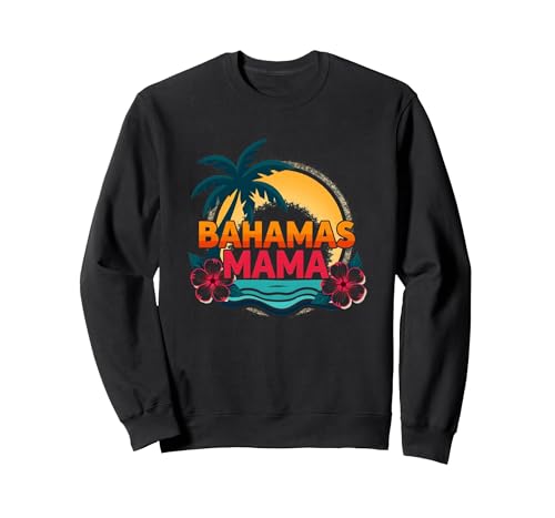 Bahamas Mama Tropical Paradise Strandurlaub Sweatshirt, Unisex für Erwachsene, Schwarz, S von Generic