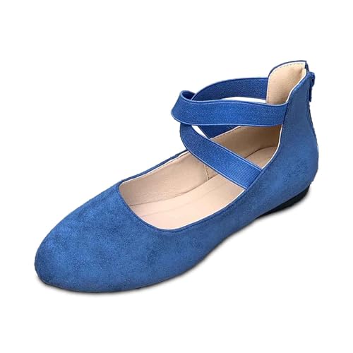 Balerina Schuhe Damen Bequeme Ballerinas Slip-On-Design Sommerschuhe Freizeitschuhe Damenschuhe Bequem und Elegant Orthopädische Passform Weiches Loafer Leichte Schlupfschuhe von Generic