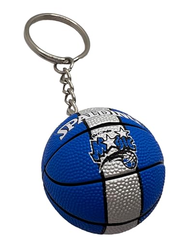 Ball Schlüsselanhänger kompatibel mit NBA Magic Basketball Gadget Zubehör Geschenkidee Herren Damen Kinder Anhänger Kreativ 3D, blau, One size von Generic