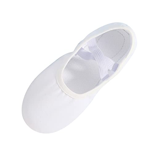 Ballerina Schuhe Mädchen - Kinderschuhe Mädchen Barfuß Ballettschuhe Ledersohle Ballettschläppchen Mit Geteilter Tanzschuhe Leinwand Gymnastikschuhe Elegant Schulschuhe Sommer Einzelschuhe-Schuhe von Generic