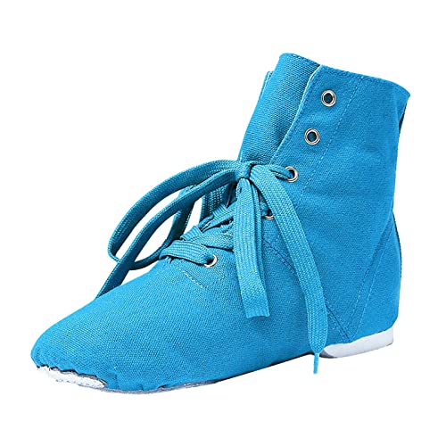 Ballerina-Schuhe für Mädchen Damen Segeltuch Tanzschuhe Trainingsschuhe mit weichen Sohlen Ballettschuhe Lässige Sandalen Tanzschuhe Tanzschuhe für Mädchen Damenschuhe Pumps Sohle (Blue, 38) von Generic