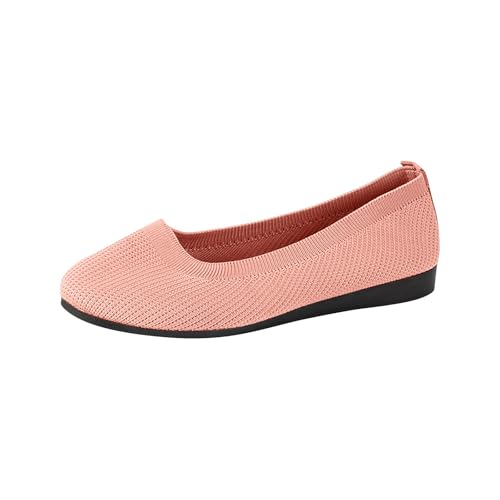 Ballerinas Damen Slip On Strick Ballerina Schuhe Elegant Dirndl Weiche Sportlich Tanzschuhe Mittelalter Mokassins Sommerschuhe Mesh Stoffschuhe Leicht Flexibel Gymnastikschuhe Damenschuhe von Generic