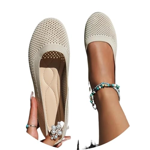 Ballerinas Damen Slip On Strick Schuhe Mittelalter Mokassins Sommerschuhe Gymnastikschuhe Sportschuhe Elegant Loafer Tanzschuhe Mesh Stoffschuhe Geschlossene Halbschuhe Ballerinas Damen Slip On Strick Schuhe Mittelalter Mokassins Sommerschuhe Gymnastikschuhe Sportschuhe Elegant Loafer Tanzschuhe Mesh Stoffschuhe Geschlossene Halbschuhe von Generic