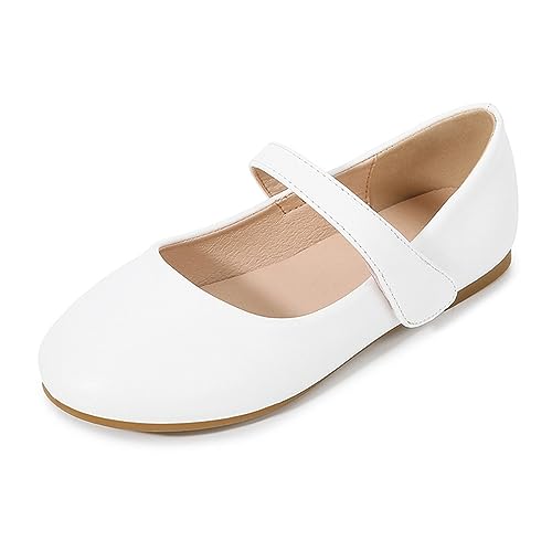 Ballettschuhe Elegant Party Tanzschuhe Kommunionschuhe Elegant Ballerina Prinzessin Schuhe Mädchen Schulschuhe Flache Rutschfeste Hochzeit Dress Up Tanzschuhe Weicher Boden Abendschuhe von Generic