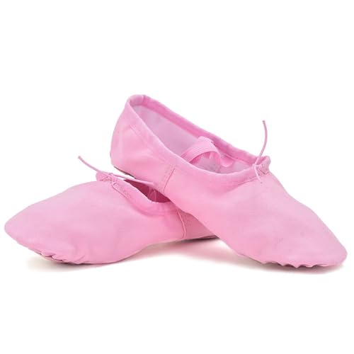 Ballettschuhe für Mädchen Kinder-Tanzschuhe, Damen-Übungsschuhe mit weicher Sohle, für Erwachsene, Ethno-Ballettschuhe, Yoga-Schuhe Anzugschuhe für Kleinkinde𝐫 Sneaker (Hot Pink, 31 Little Child) von Generic