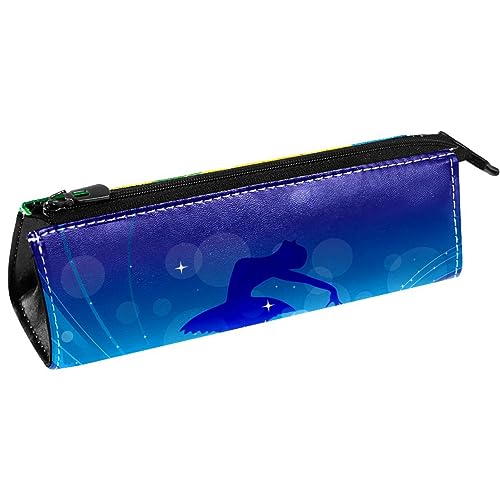 Balletttanzende Mädchen Stift Tasche Schreibwaren Beutel Bleistift Tasche Kosmetik Beutel Kompakte Reißverschlusstasche Tasche, multi, 5.5 ×6 ×20CM/2.2x2.4x7.9 in, Taschen-Organizer von Generic