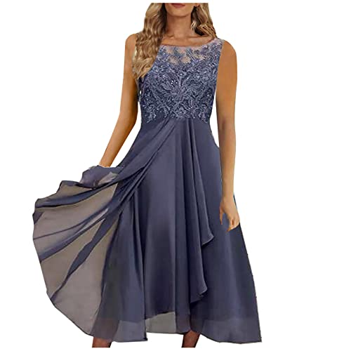 Ballkleider Damen Lang Geschenke Für Frauen, Festival Outfit Langes Sommerkleid Dresses for Women Summer Italienische Kleider Boho Kleidung Sexy Outfit Jerseykleid Sommer(Violett,M) von Generic