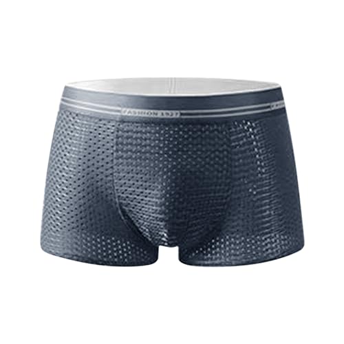 Bamboro Unterhosen Herren XL - Boxershorts Herren Lang - Ice Silk Mesh Boxershorts Für Männer Slip Herren Weich Unterhosen Männer Atmungsaktive Unterwäsche Sport Basic Herrenslips Unterwäschen von Generic