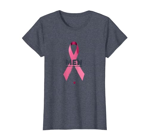 Band zur Unterstützung des Bewusstseins für Männer gegen Brustkrebs T-Shirt, Damen, Blau Meliert, XS Band zur Unterstützung des Bewusstseins für Männer gegen Brustkrebs T-Shirt, Damen, Blau Meliert, XS von Generic