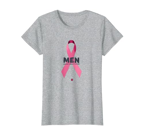 Band zur Unterstützung des Bewusstseins für Männer gegen Brustkrebs T-Shirt, Damen, Grau Meliert, XS von Generic