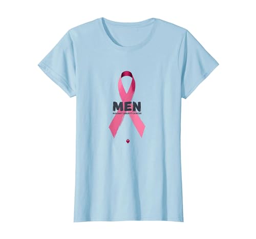 Band zur Unterstützung des Bewusstseins für Männer gegen Brustkrebs T-Shirt, Damen, Himmelblau, XS Band zur Unterstützung des Bewusstseins für Männer gegen Brustkrebs T-Shirt, Damen, Himmelblau, XS von Generic