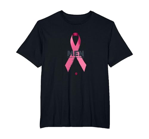 Band zur Unterstützung des Bewusstseins für Männer gegen Brustkrebs T-Shirt, Herren Große Größen, Schwarz, 2X Tall von Generic