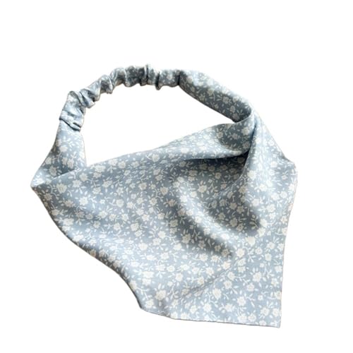 Bandana for Damen, elastische Haarbänder, dreieckiges Kopftuch, Blumendruck, Kopfwickelschal, Turban, Haarschmuck, Kopfbedeckung(Blue) von Generic