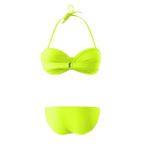 Bandeau Bikini Damen Push Up Zweiteilige Badeanzug Bademode Bikini Set Bikini Damen Set Leichte von Generic