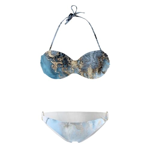 Bandeau Bikini Damen Push Up Zweiteilige Badeanzug Bademode Bikini Set Bikini Damen Set Leichte von Generic