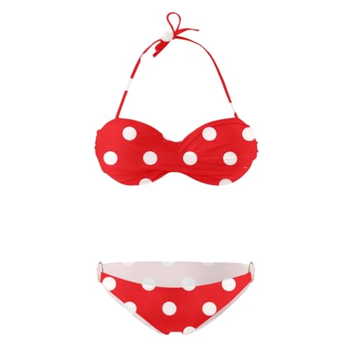 Bandeau Bikini Damen Push Up Zweiteilige Badeanzug Bademode Bikini Set Bikini Damen Set Leichte von Generic