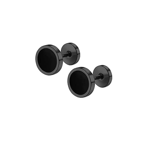 Barbell Ohr Stud Set Titan Stahl Piercing Punk Ohrringe Schmuck für Männer Frauen 8 mm von Generic