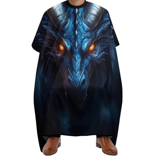Barber Cape Coole Drachenkunst, Unisex Haarschneide Umhang Professionelle Salon Umhang für Erwachsene Männer 140X168cm von Generic