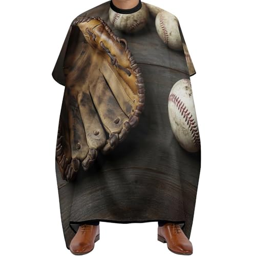 Barber Cape Retro-Baseball, Antistatisch Friseur Umhänge Professionelle Haarschneide Umhang für Frauen Haarschneiden 140X168cm von Generic