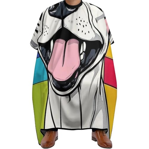 Barber Cape Schachbrett Malerei süß lustig Hund Hund, Mode Salon Umhang Wasserdicht Haarschneideumhang für Haarschneiden Männer 140X168cm von Generic