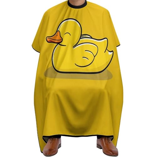 Barber Cape Süße faule Ente gelb, Professionelle Friseurumhang Polyester Haar Schneideumhang für Frauen Haarstyling 140X168cm von Generic