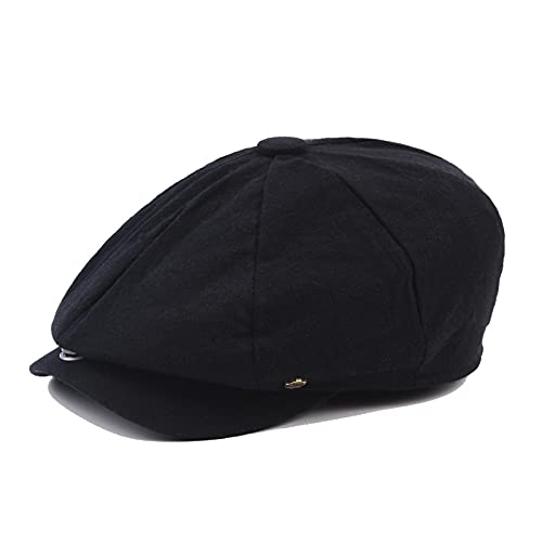 Barett Cap Herren Damen Leinen Newsboy Hat Baker Boy Flat Cap Schirmmütze Schiebermütze Gatsby Ivy Irish Caps Baskenmütze von Generic