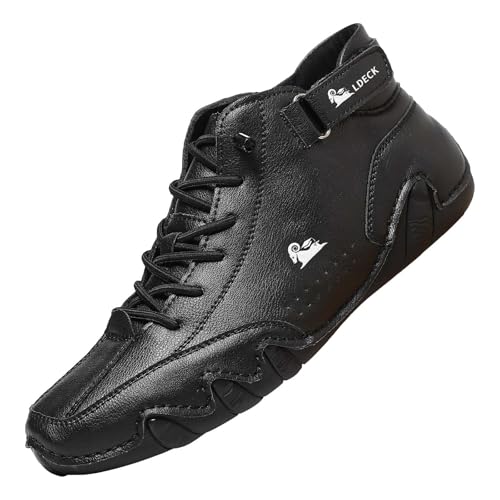 Barfussschuhe Herren Wasserdicht, Alpaca Barfuss Schuhe Damen, Leder Halbhoch Alpaca Barfußschuhe, Komfort Barefoot Shoes Unsex, Ldeck Barfussschuh Atmungsaktive Orthopädische von Generic