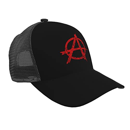 Baseball Cap Anarchy Distressed Symbol Golf Caps Verstellbare Baseballmütze Lässig Baseballkappe Für Außenbereich Outdoor Running von Generic