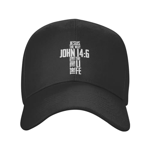 Baseball Cap Christentum Vers Jesus Der Weg Johannes 14:6 Schwarz Golf Caps Mode Trucker Hut Verstellbare Baseballkappe Für Outdoor Running Reisen Baseball Cap Christentum Vers Jesus Der Weg Johannes 14:6 Schwarz Golf Caps Mode Trucker Hut Verstellbare Baseballkappe Für Outdoor Running Reisen von Generic