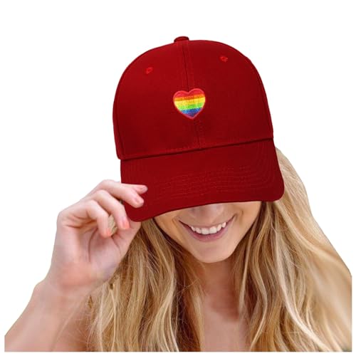 Baseball Cap Damen Herren Baumwolle Regenbogen,Baseball-Mütze Unisex Verstellbar Basecap Sonnenschutz Baseballkappen Sport Cap Sonnenhut für Sport Reisen Draußen von Generic