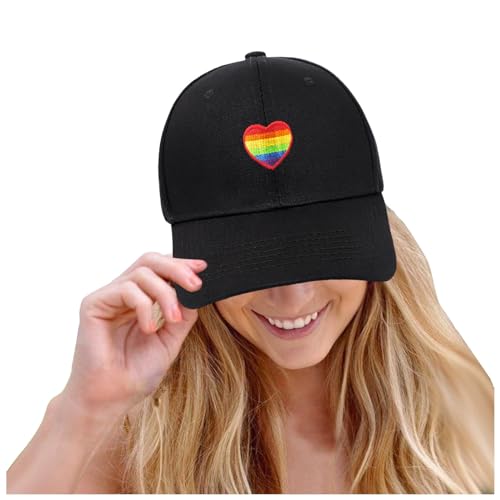 Baseball Cap Damen Herren Baumwolle Regenbogen,Baseball-Mütze Unisex Verstellbar Basecap Sonnenschutz Baseballkappen Sport Cap Sonnenhut für Sport Reisen Draußen von Generic