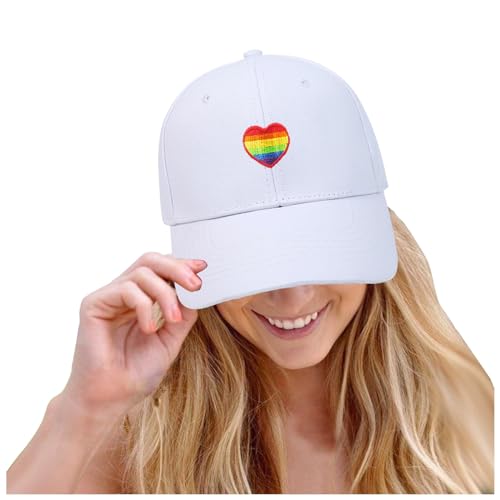 Baseball Cap Damen Herren Baumwolle Regenbogen,Baseball-Mütze Unisex Verstellbar Basecap Sonnenschutz Baseballkappen Sport Cap Sonnenhut für Sport Reisen Draußen von Generic