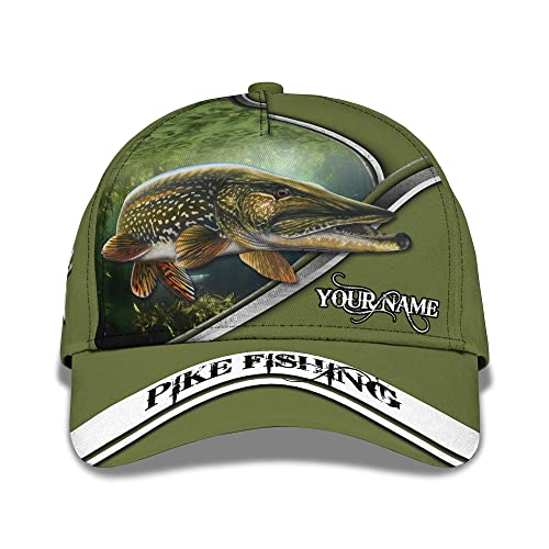 Baseball Cap Fliegenfischer Fischer 3D Personalisierter Name Mit Salzwasserfischen Und Hechtangeln Trucker Baseballcap Leichtgewicht Sommer Kappe Unisex Freizeit Basecap von Generic