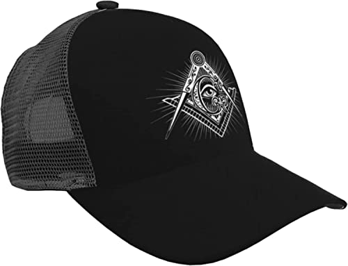 Baseball Cap Freimaurer-Logo Baseballmütze Unisex Baseballkappe Verstellbare Golf Caps Für Outdoor Running Reisen von Generic