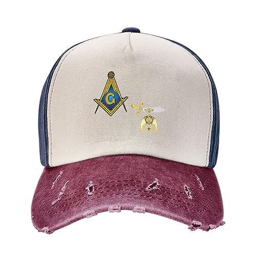 Baseball Cap Freimaurer-Shriner-Split Trucker Hut Mode Golf Caps Klassisch Baseballkappe Für Golf Running Outdoor von Generic