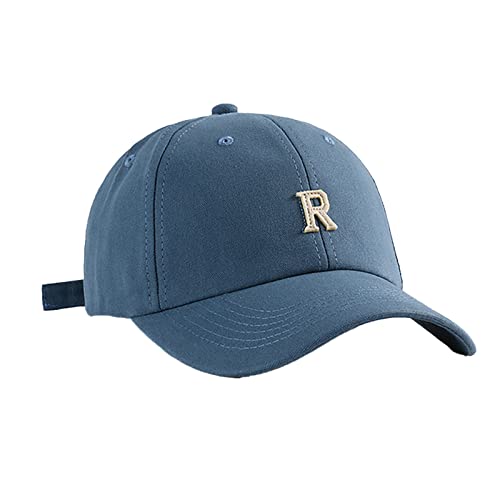 Baseball Cap Herren Damen Buchstabe R Reine Farbe Baseboard Baseball Kappe Unisex Cotton Schildkappe Schirmmütze Outdoor Freizeit Einstellbare Sport Mütze Sonnenhut Sonnenschutz Kappe von Generic