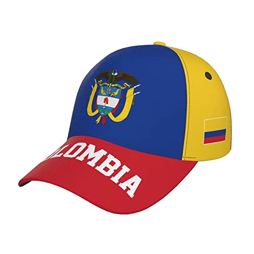 Baseball Cap Kolumbien Flagge Kolumbien Volldruck Trucker Hut Unisex Baseballkappe Verstellbare Golf Caps Für Außenbereich Outdoor Running von Generic