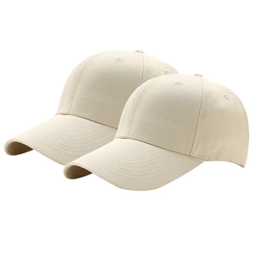 Baseball Cap Unisex 1 Stück/2 Stück Outdoor Baseball Cap Kappe Baumwolle Baseball Mützen Erwachsenen Casual Reine Farbe Baseboard Baseballkappe Verstellbar Athletic Cap Kappe Damen Herren von Generic